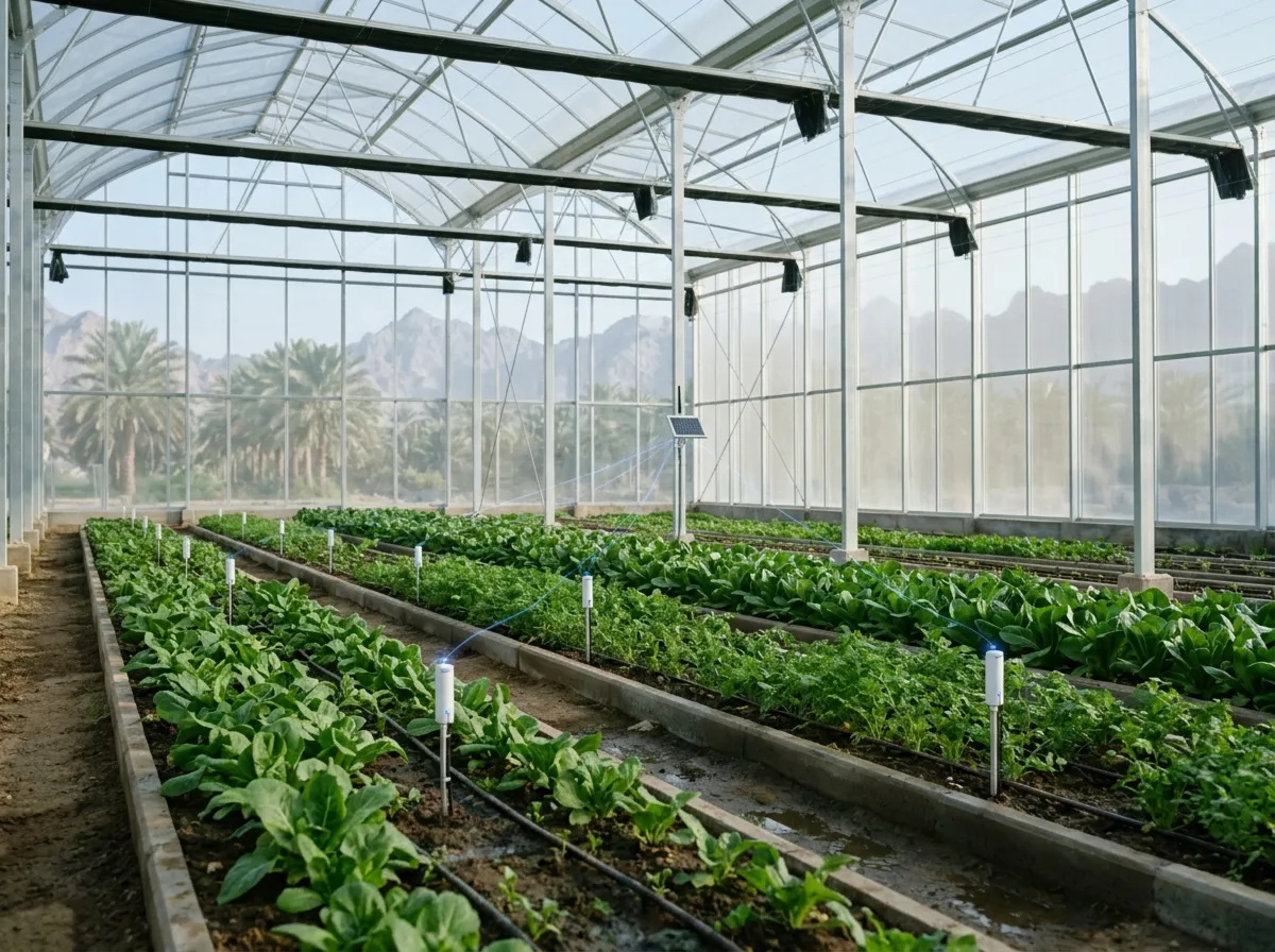 Smart farm in Oman with wireless soil and irrigation sensors